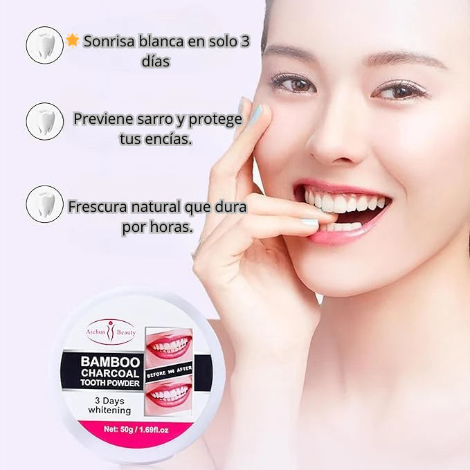POLVO DENTAL BLANQUEADOR CARBON D BAMBU